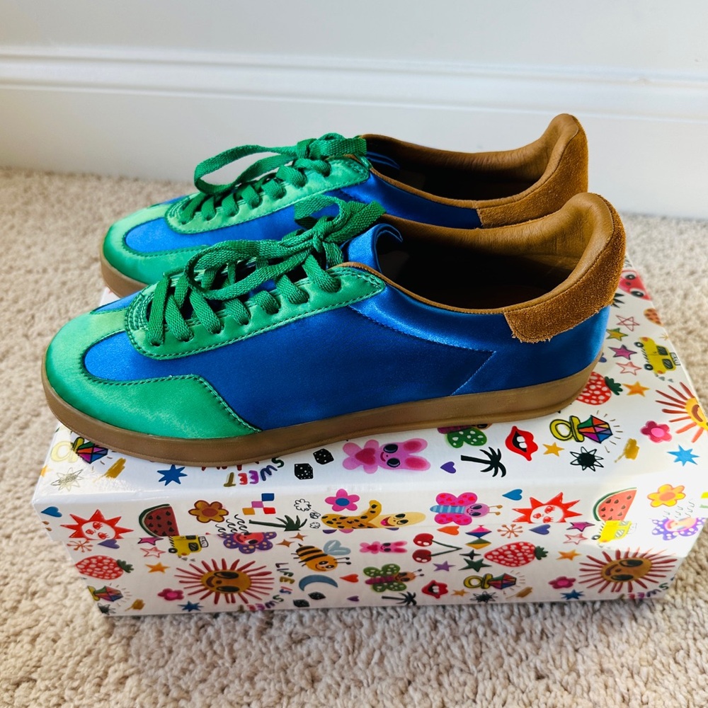 Jeffrey Campbell Satin and Suede Sleek Fit Sneakers NWB Size 8